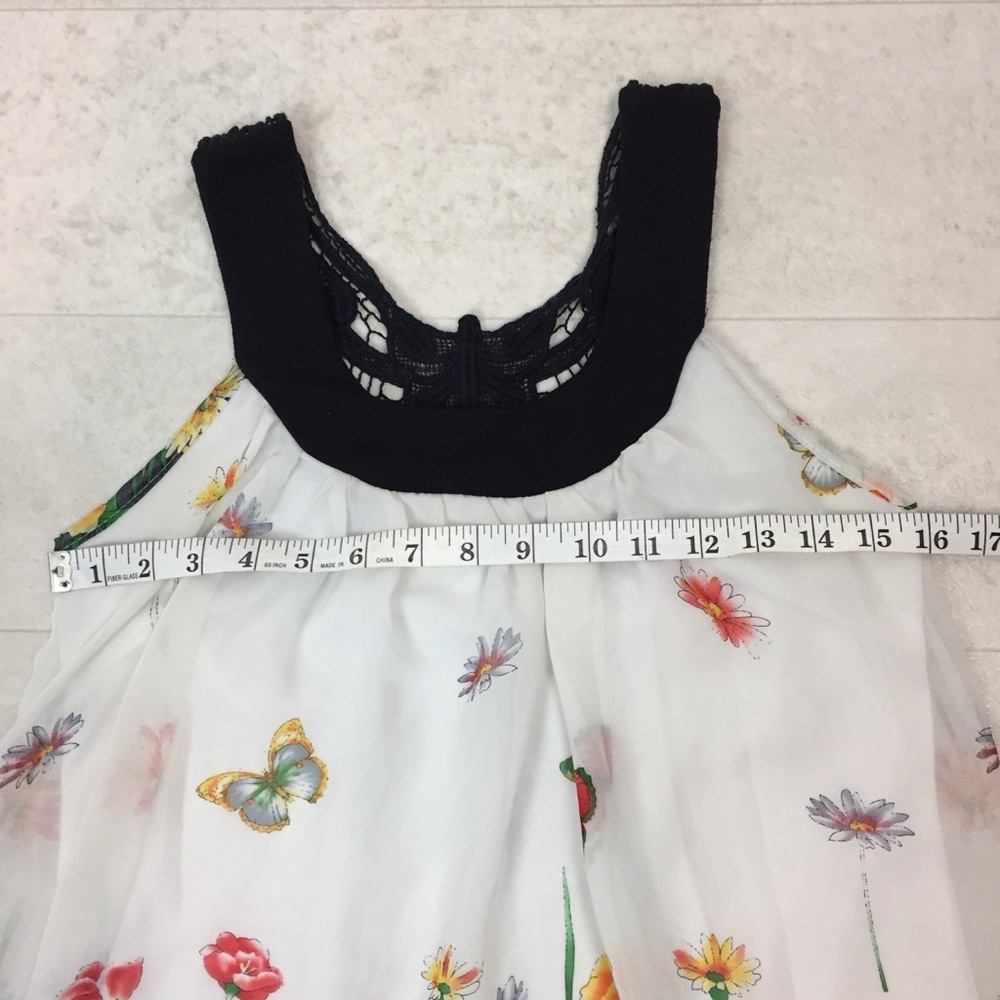 Forever 21 Dress Sz Small Tank Top Butterfly Flowy - Picture 7 of 7
